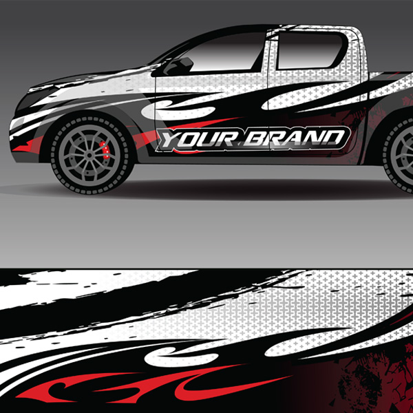 graphics on a pick up truck example